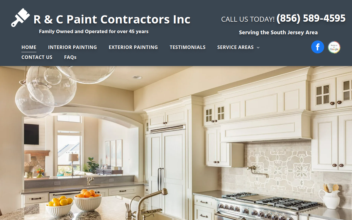 R&C Paint Contractors, Inc. website screenshot
