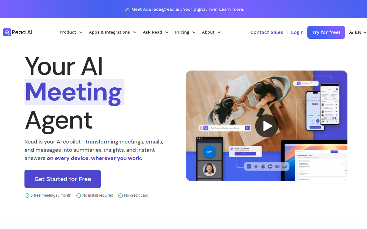 Read AI website preview