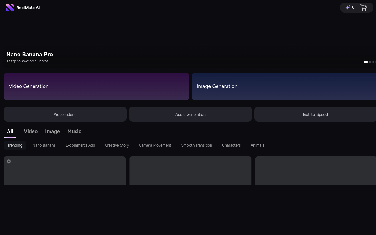 Screenshot von ReelMate AI