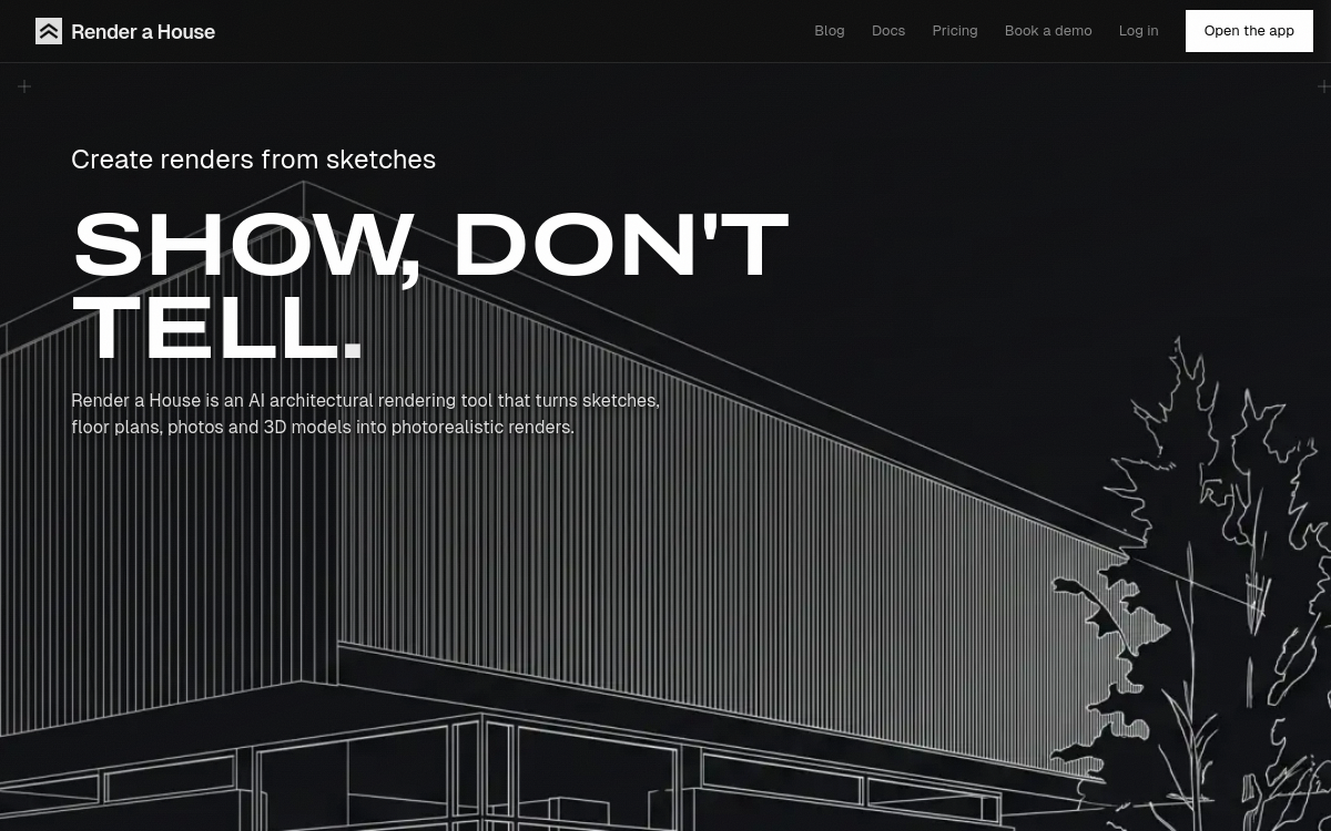 Capture du site renderahouse