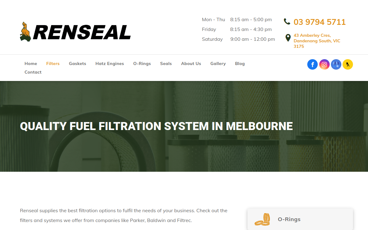 Renseal website screenshot
