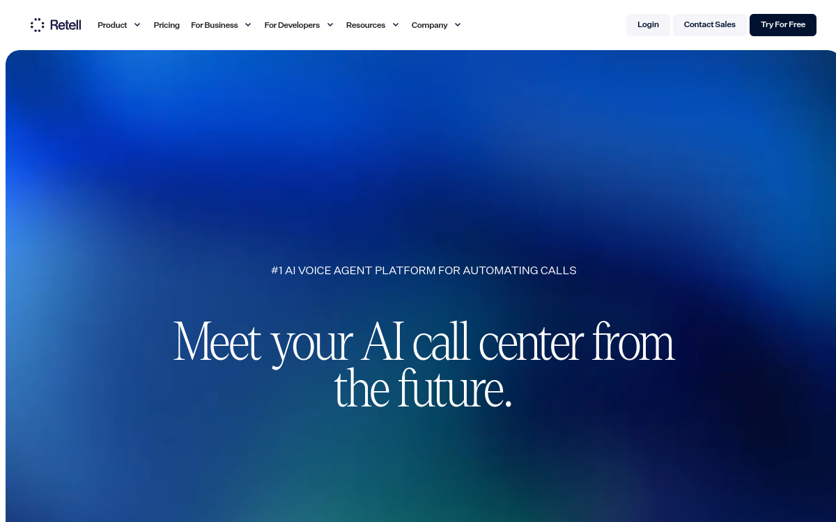 Retell AI website preview