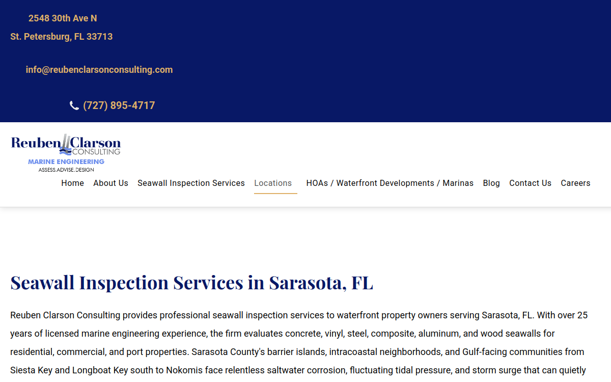 Reuben Clarson Consulting website screenshot