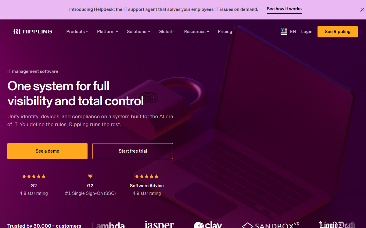 Rippling IT interface screenshot