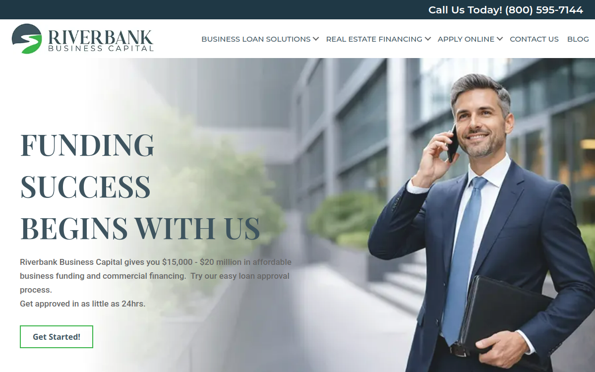 Riverbank Business Capital website screenshot