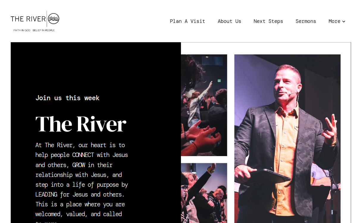 The River website screenshot