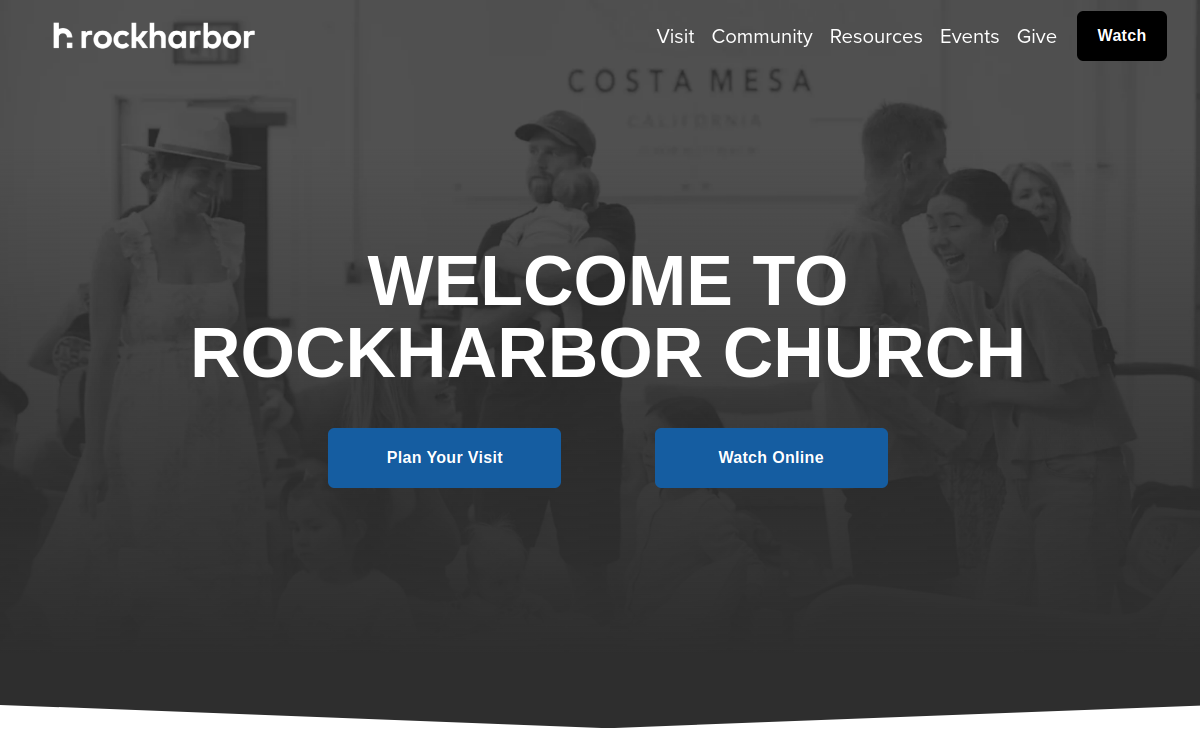 Rockharbor Church website screenshot