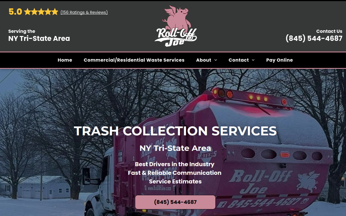Roll Off Joe website screenshot