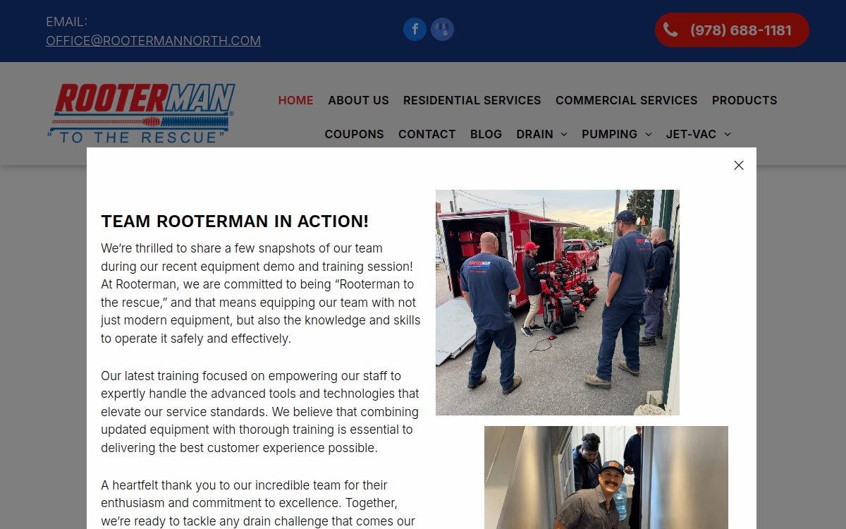 Rooter Man website screenshot