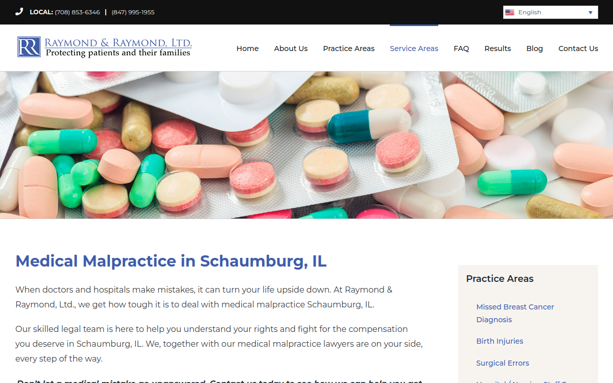 Raymond & Raymond, Ltd. website screenshot