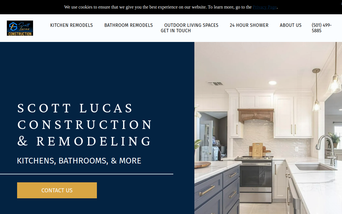 Scott Lucas Construction website screenshot