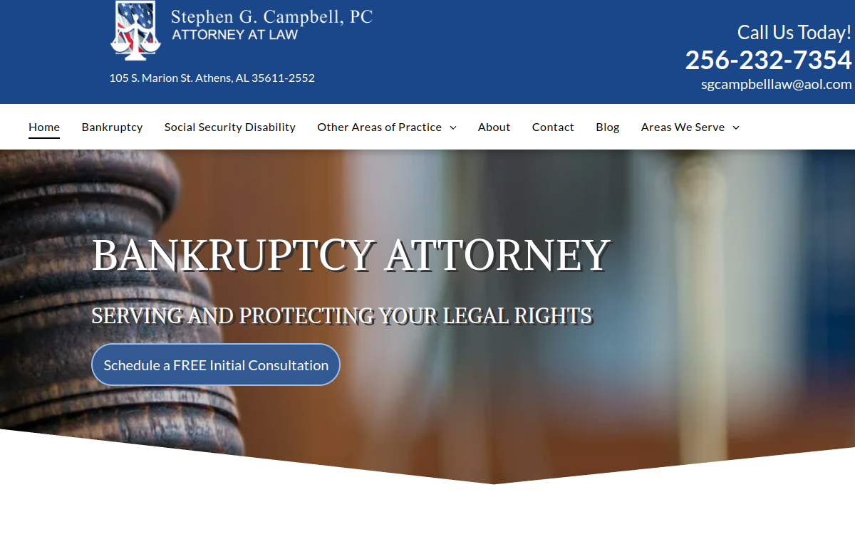 Stephen G Campbell, PC website screenshot
