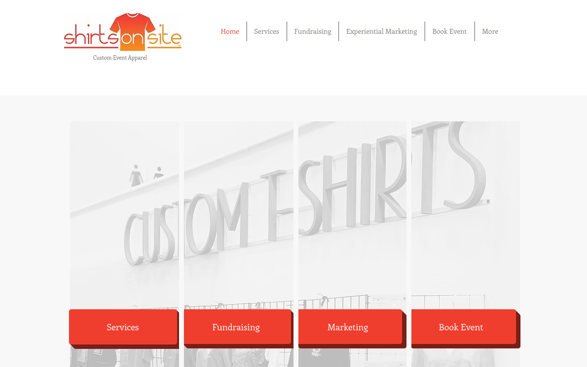 Shirts On Site Inc. website screenshot