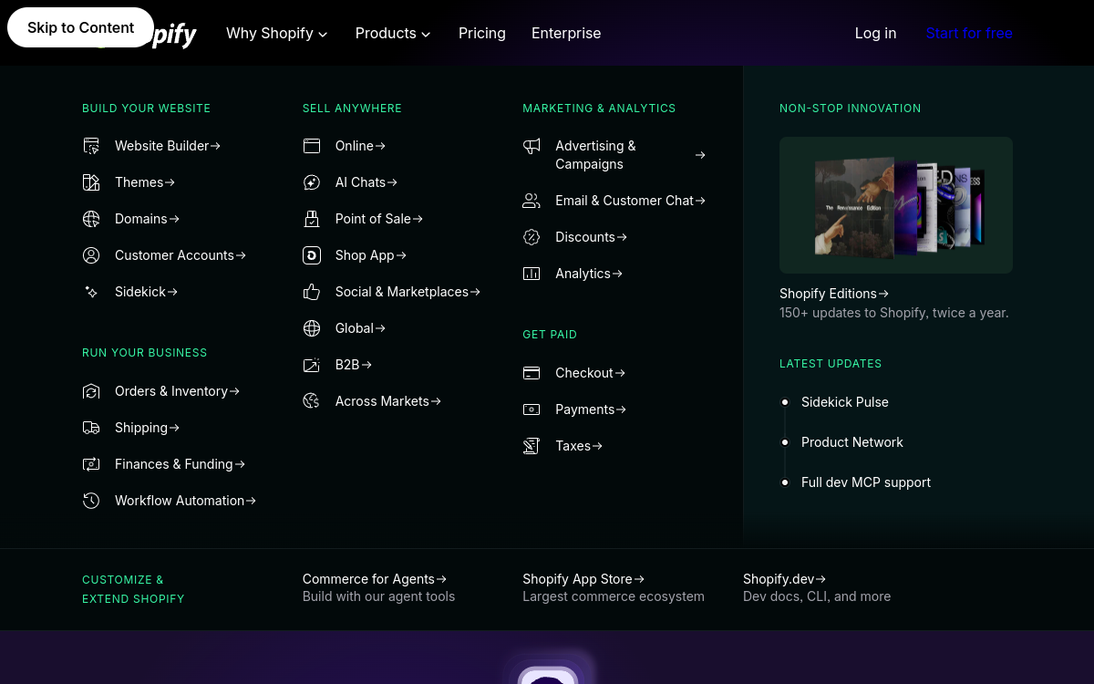 Shopify Magic website preview