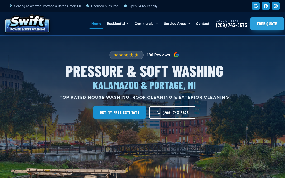 SM Pressure Cleaning LLC website screenshot