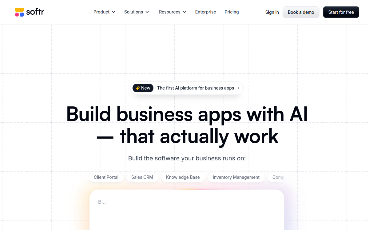 Softr website preview