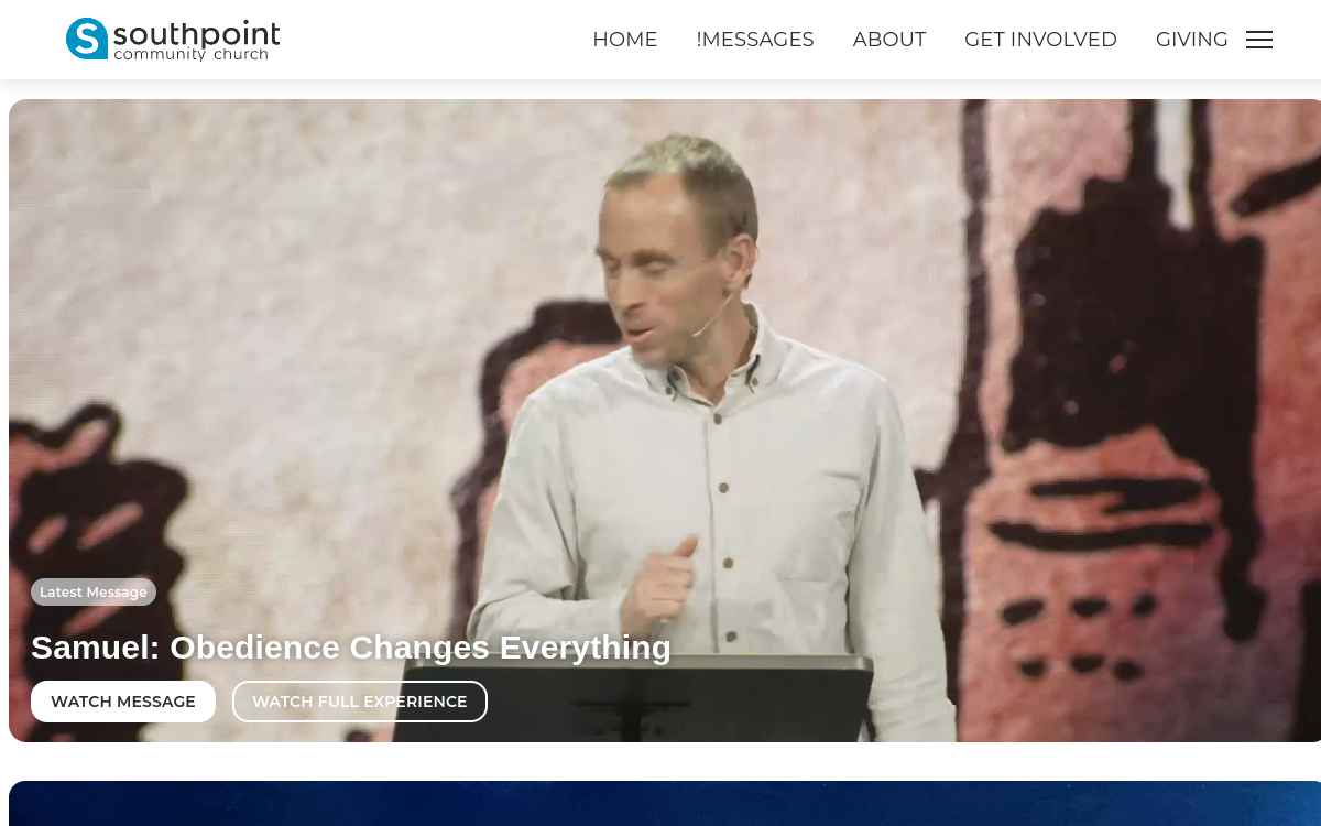 Southpoint Community Church website screenshot