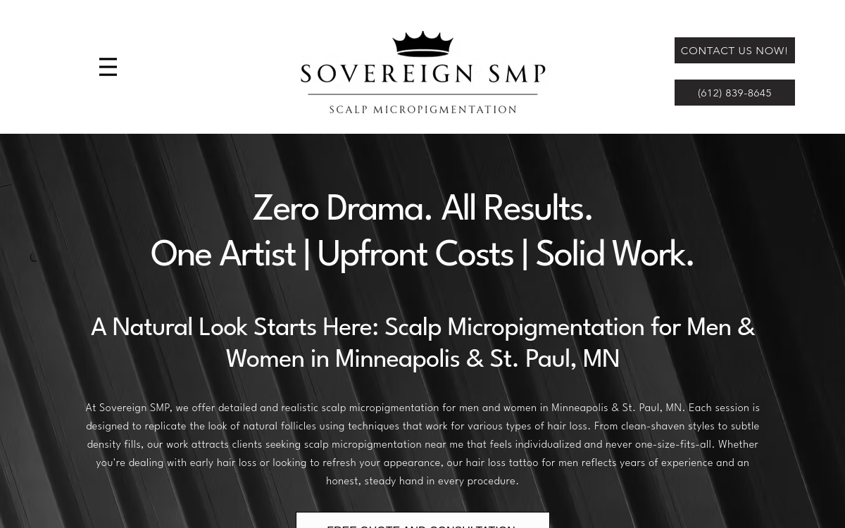 Sovereign SMP website screenshot