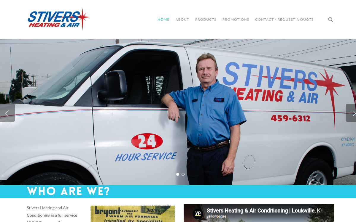 Stivers website screenshot