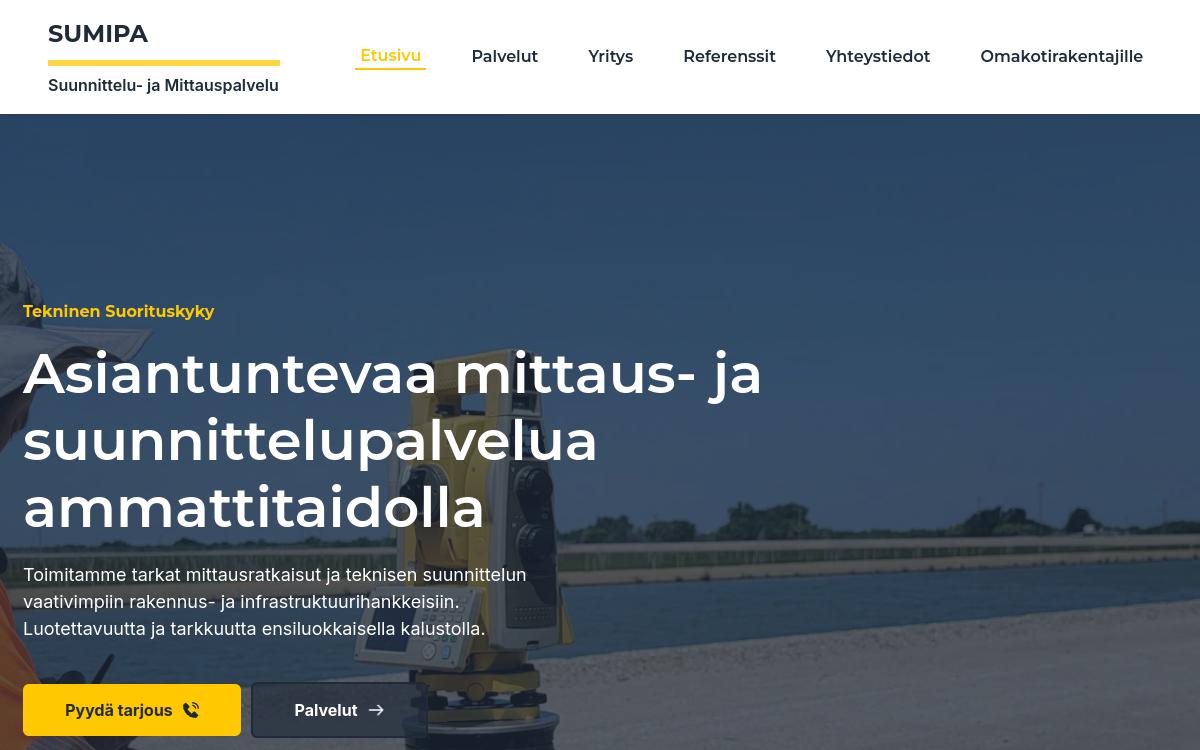Sumipa, etusivu
