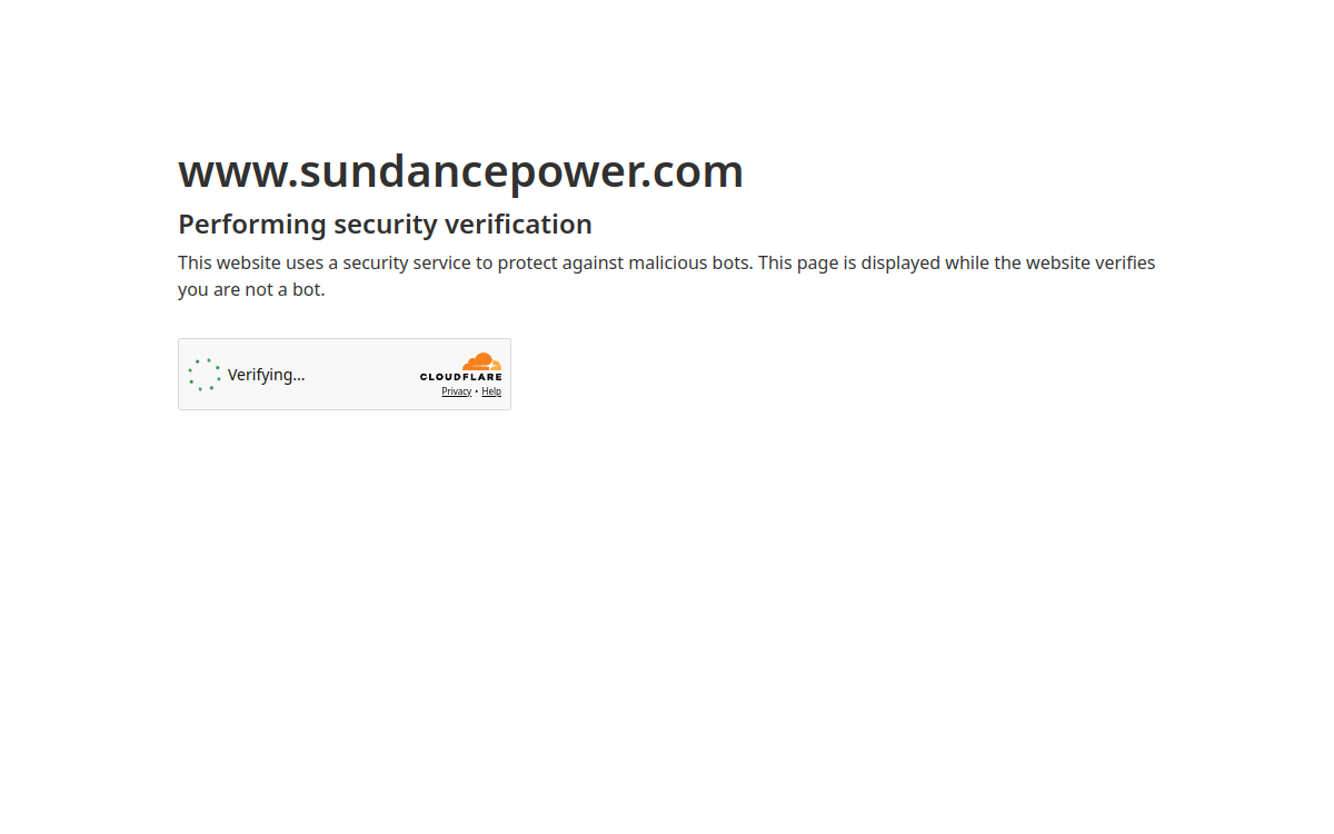 Sundance Power Systems Inc website screenshot