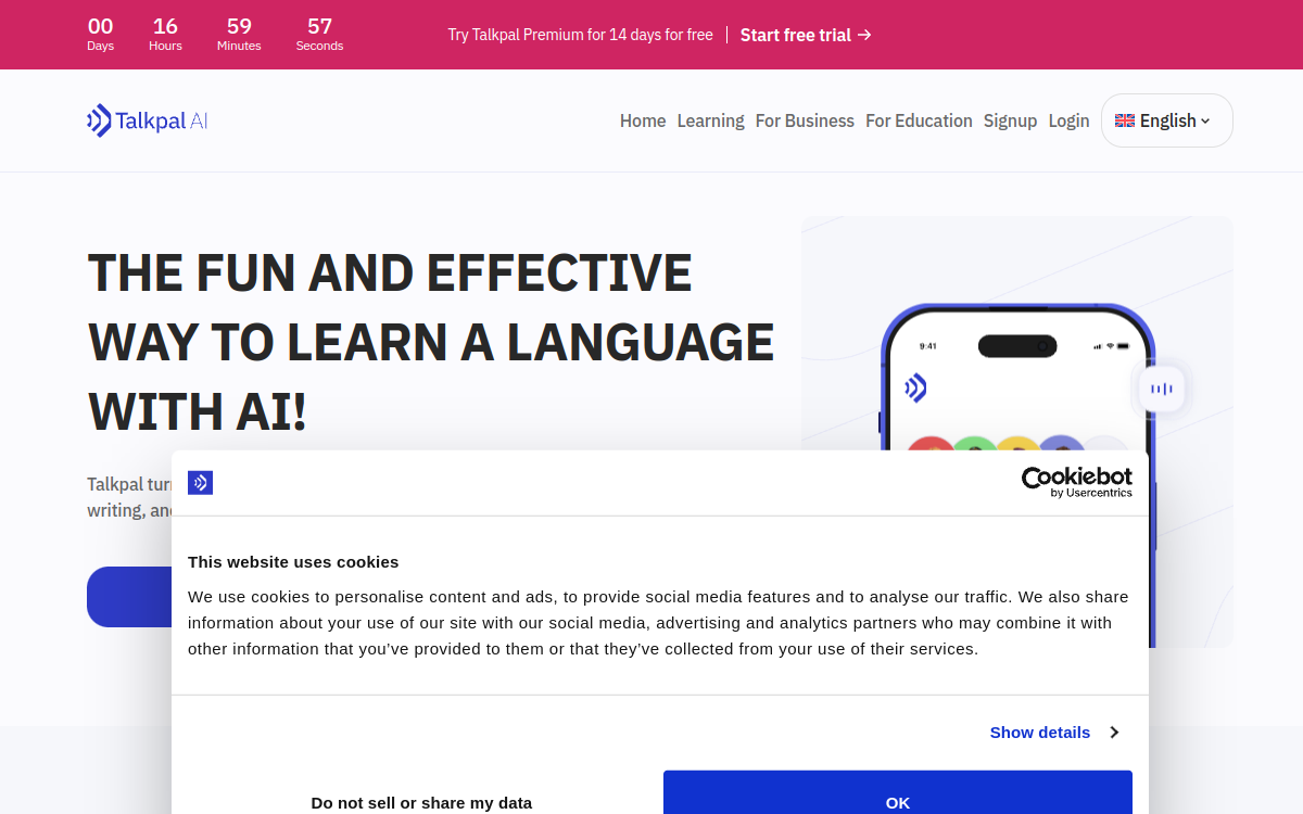Screenshot of Talkpal