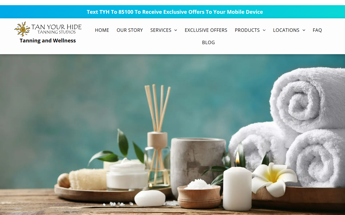 Tan Your Hide website screenshot