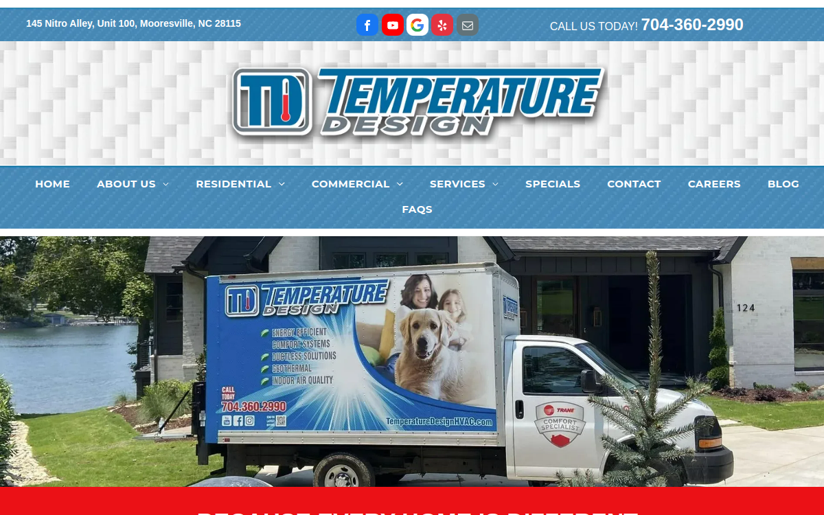 Temperature Design website screenshot