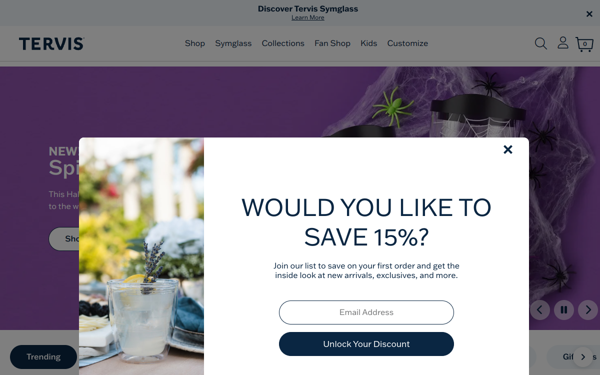 The Tervis Store website screenshot