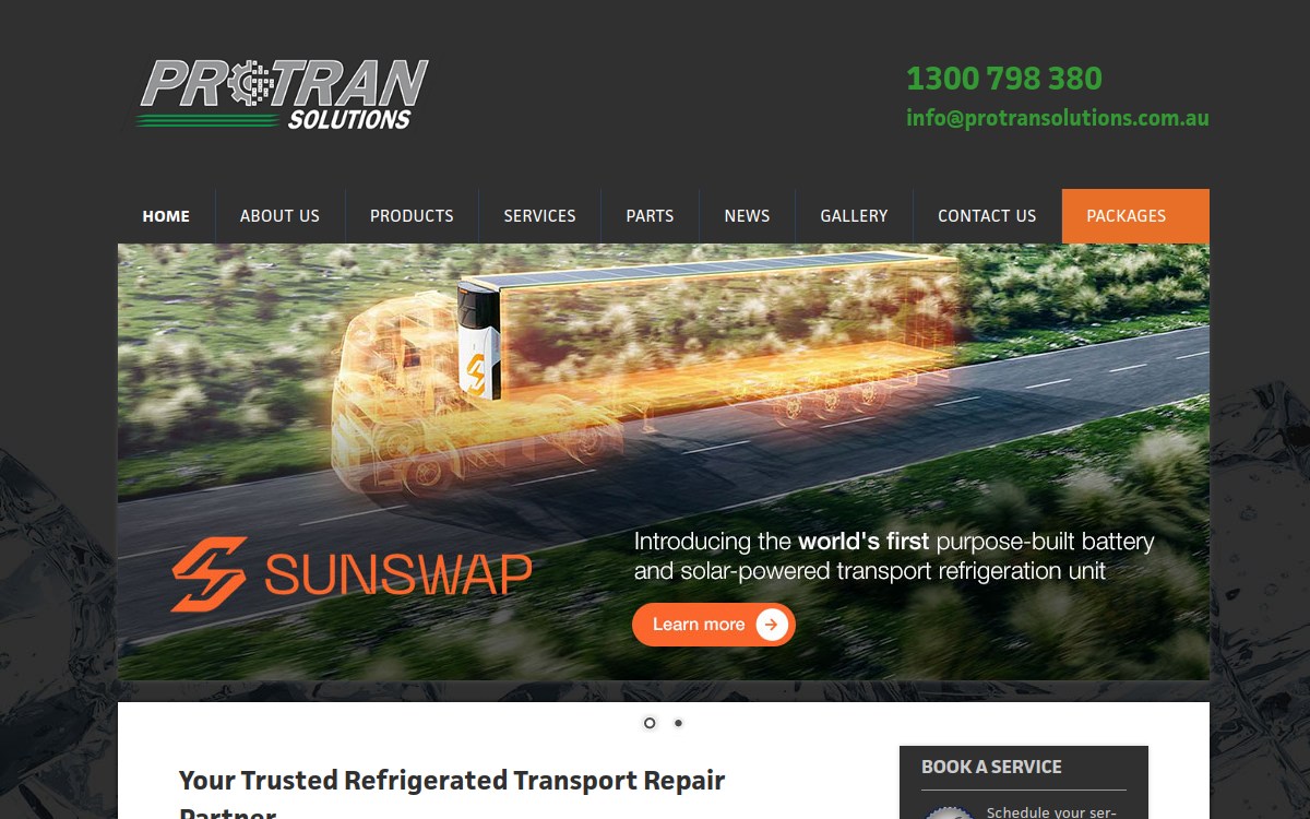 Thermal Mark Transport Refrigeration website screenshot