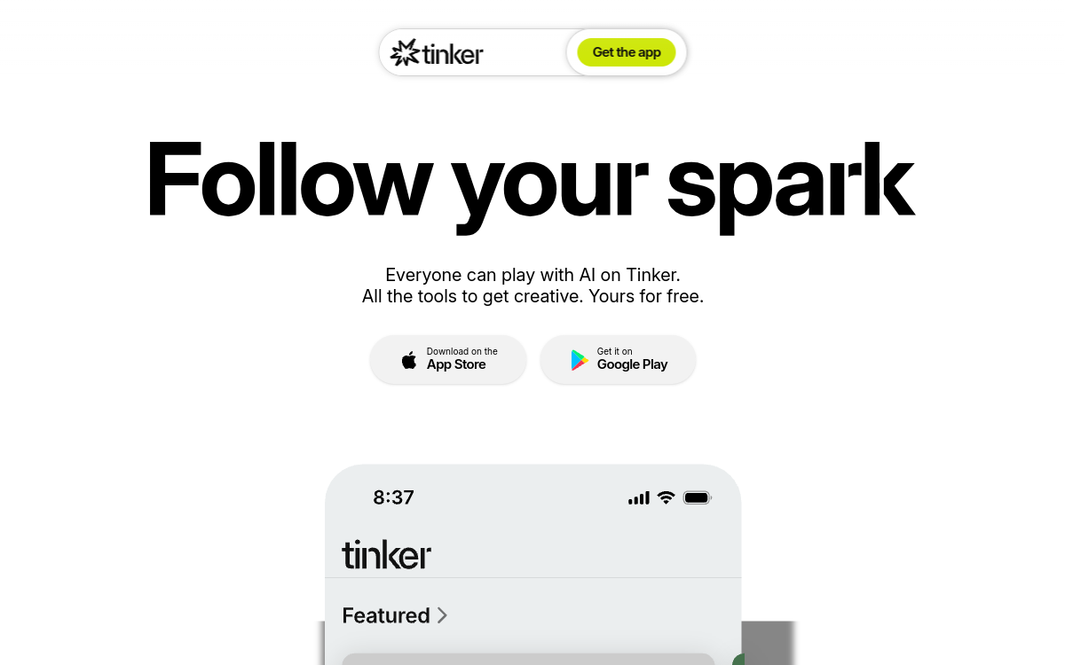 Screenshot von Tinker by Shopify