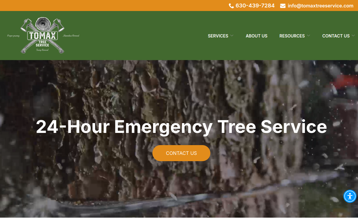 Tomax Tree Service website screenshot