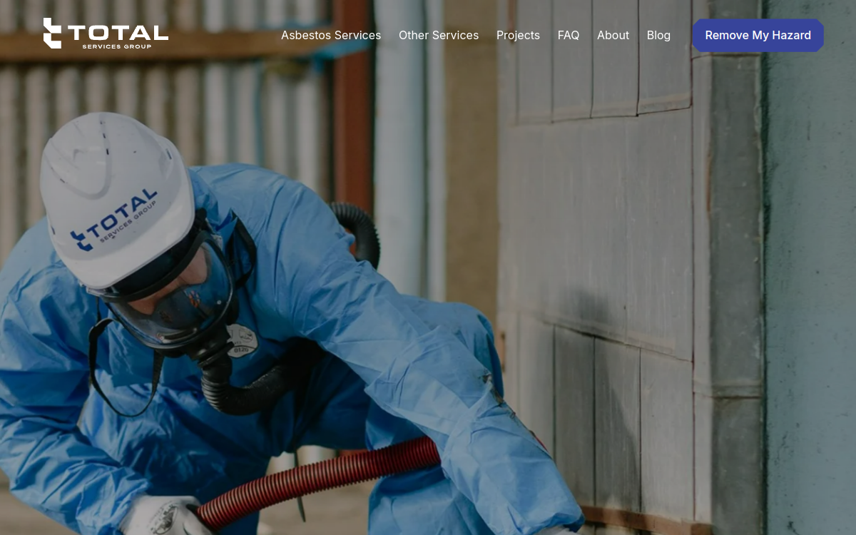 Total Asbestos Services website screenshot