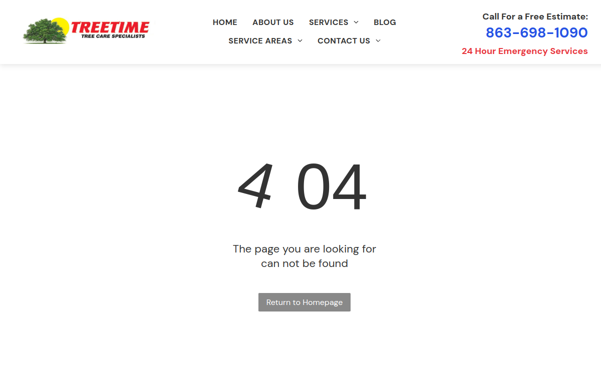 Treetime Inc website screenshot