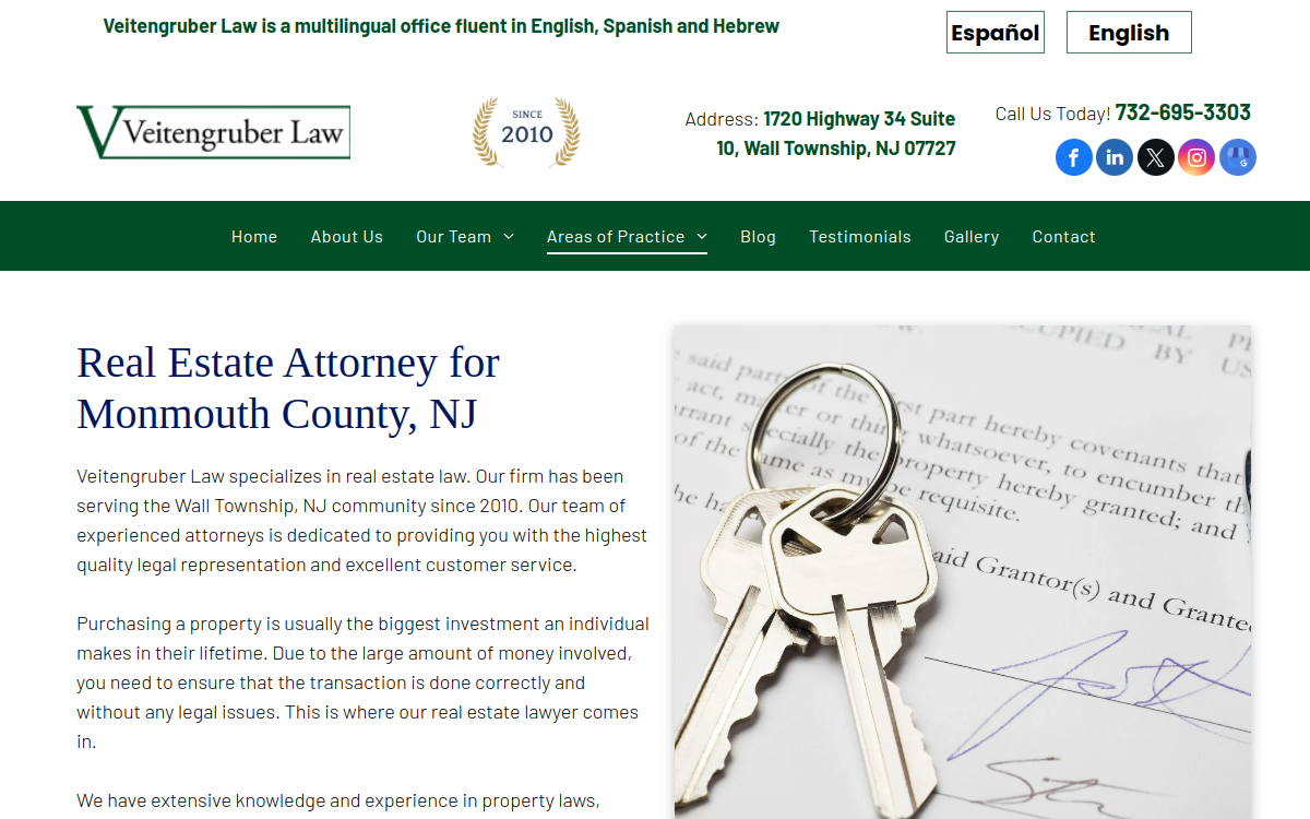 Veitengruber Law website screenshot