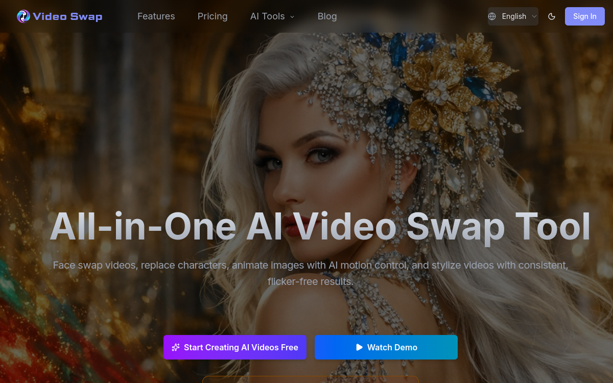 Screenshot of VideoSwap