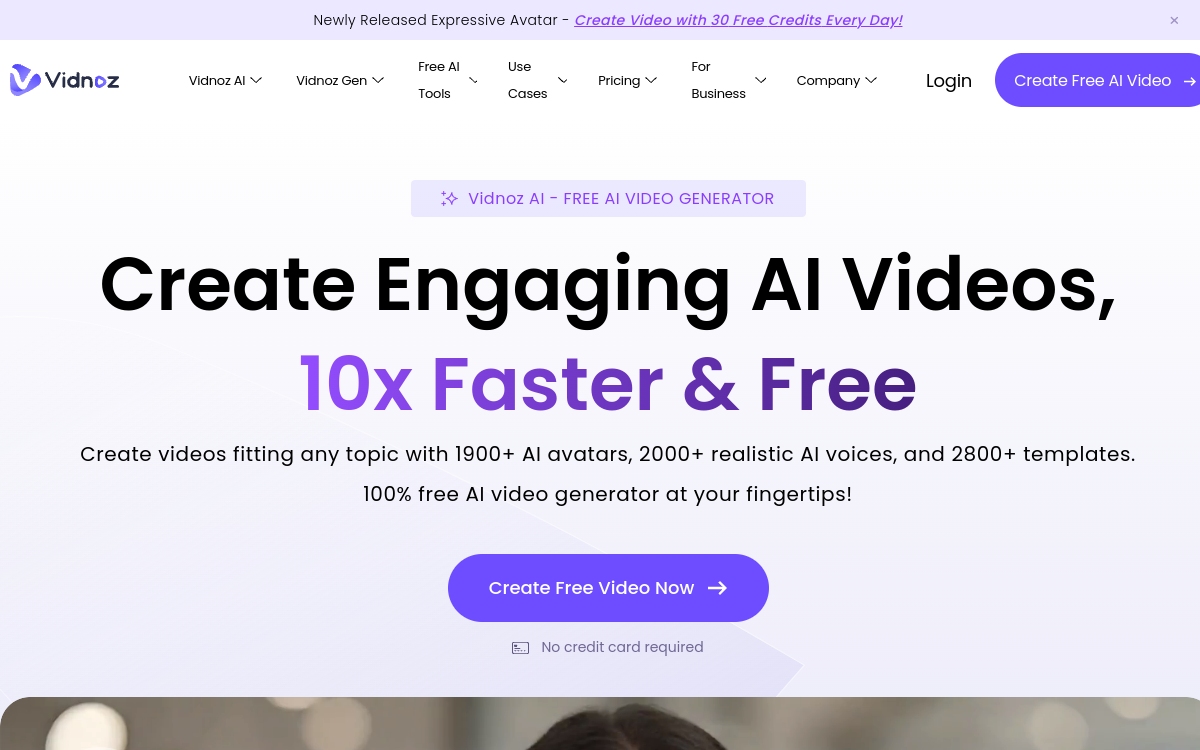 Vidnoz website preview