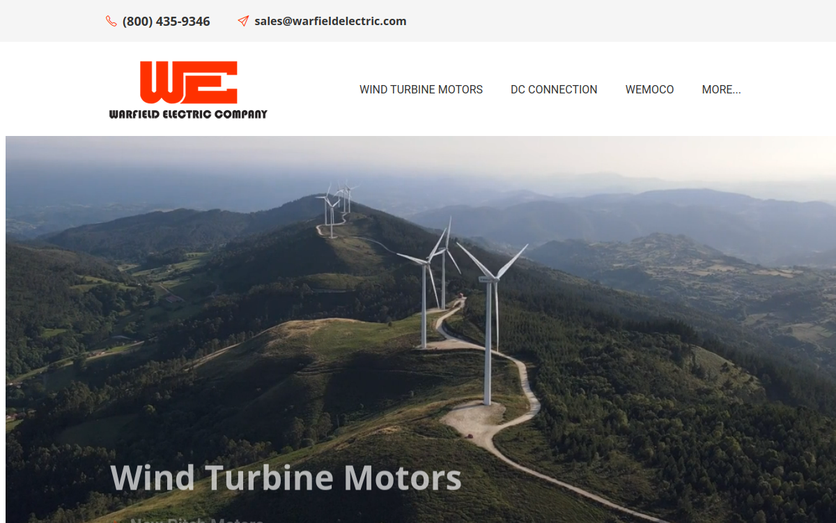 DC Motor Manufacturers In USA website screenshot