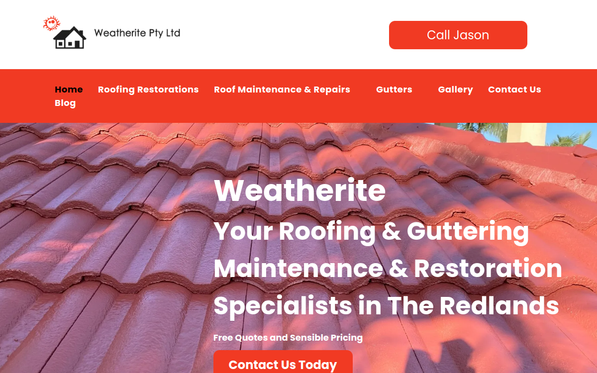 Weatherite website screenshot