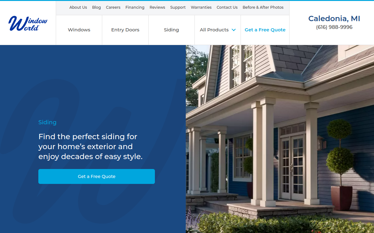 Window World of West Michigan website screenshot