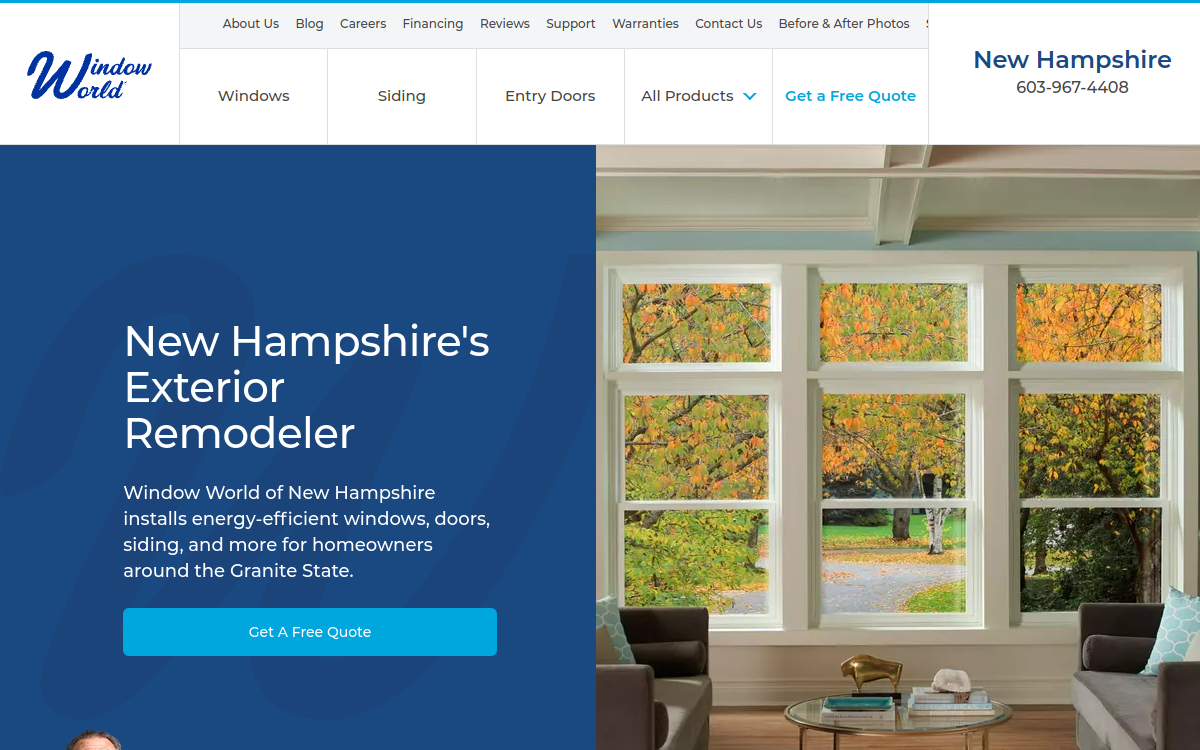 Window World of New Hampshire website screenshot