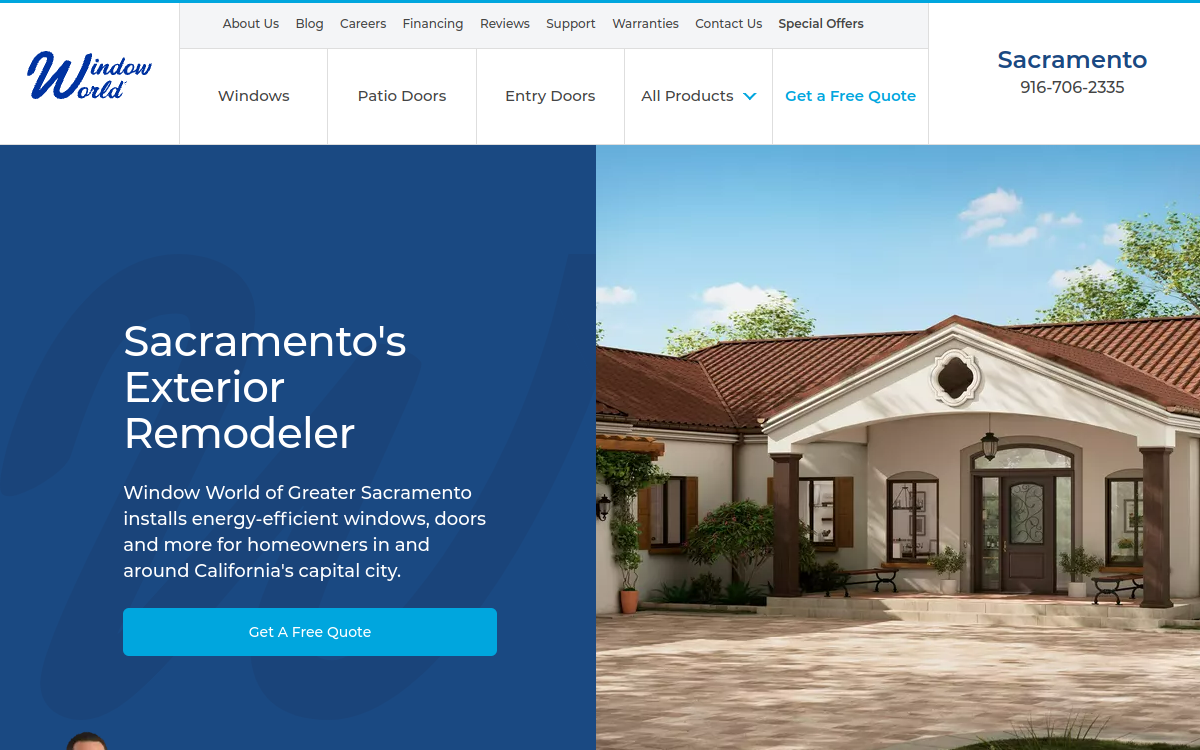 Window World of Greater Sacramento website screenshot