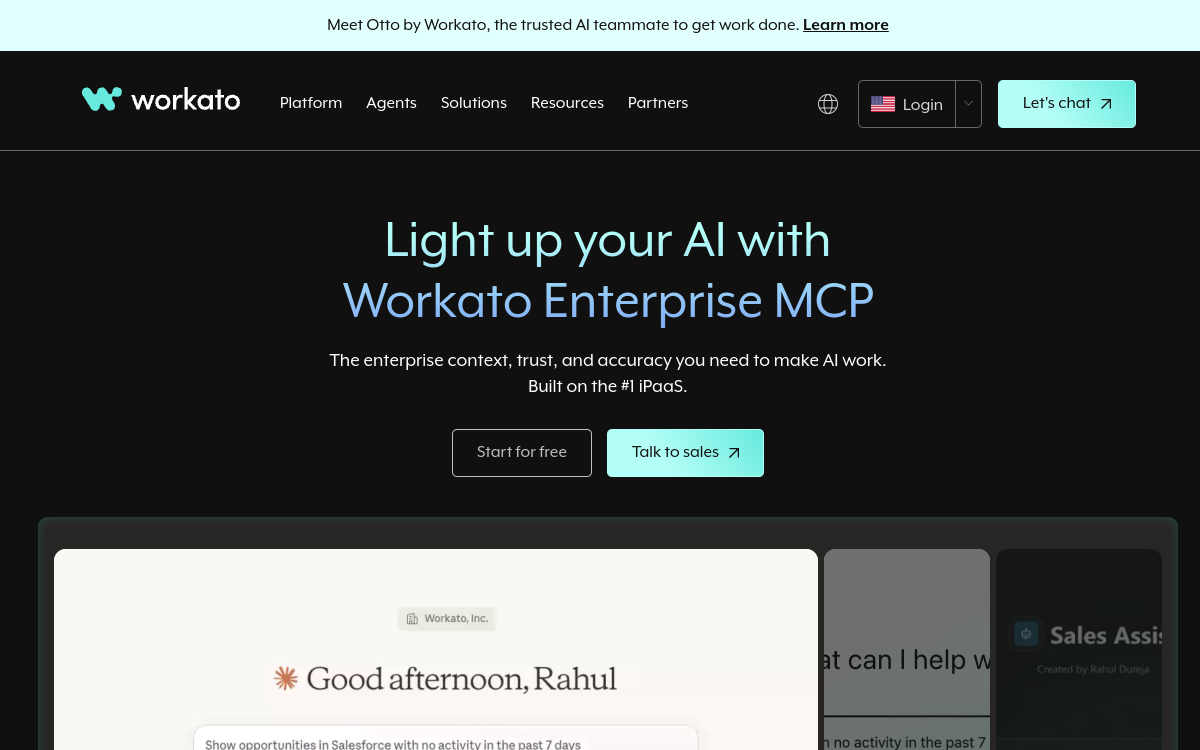 Workato website preview
