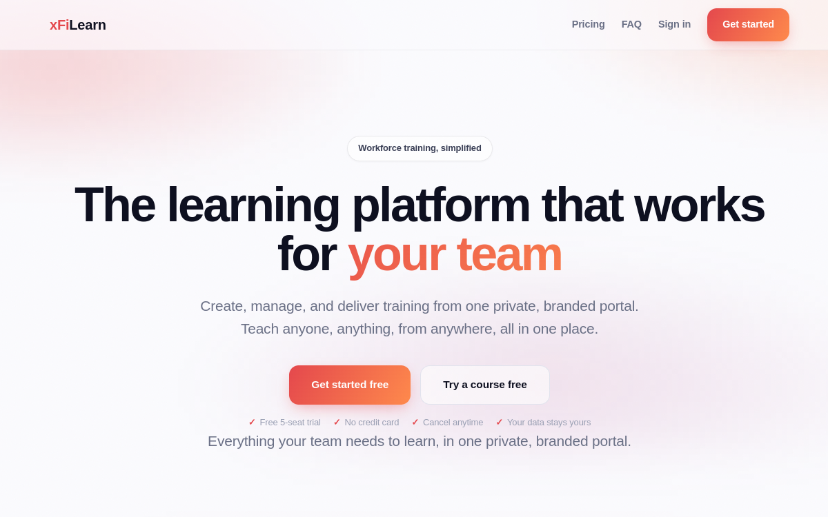 xFiLearn white-label learning platform