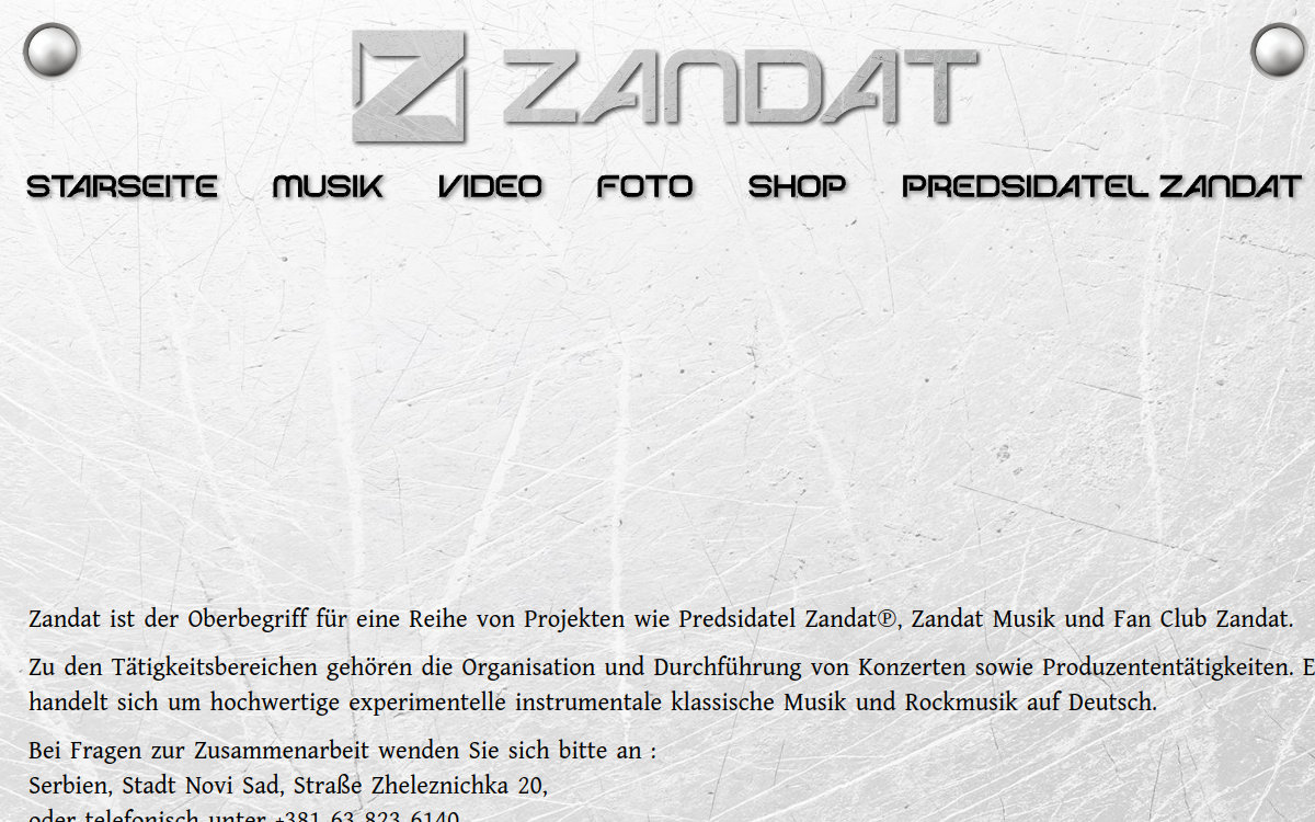 Zandat Musik — artist website