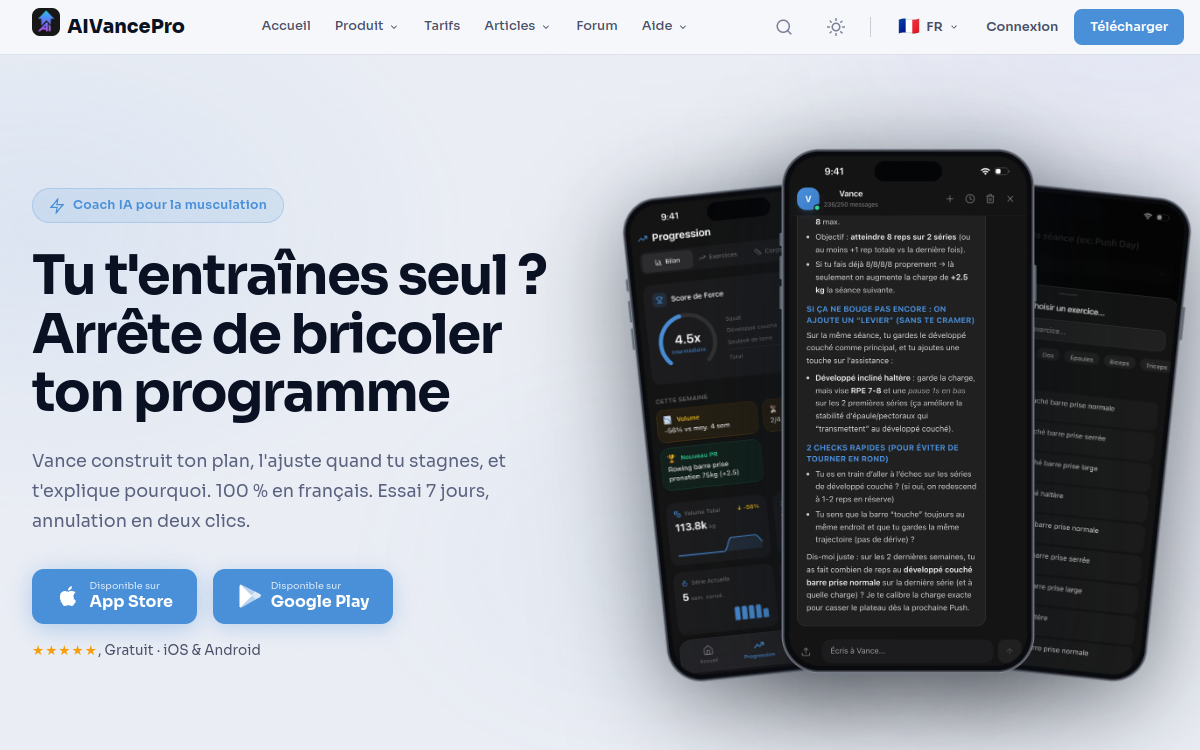Aperçu du site AIVancePro