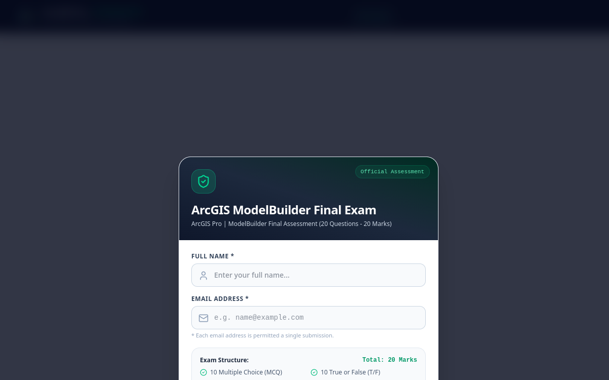 اختبار ArcGIS ModelBuilder النهائي 2