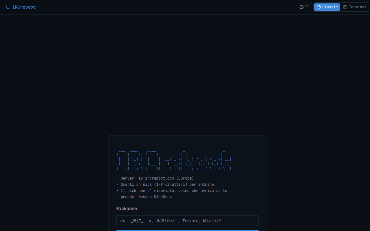 IRCreboot