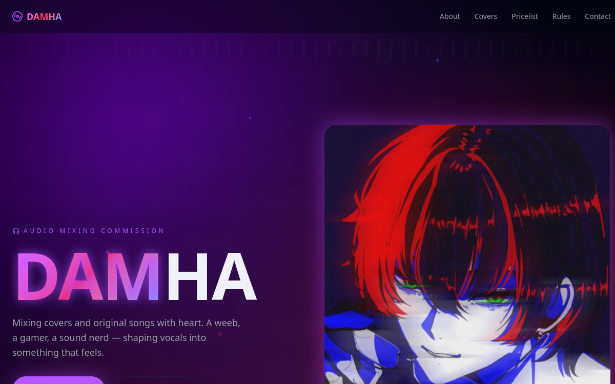 DAMHA Commission — live screenshot