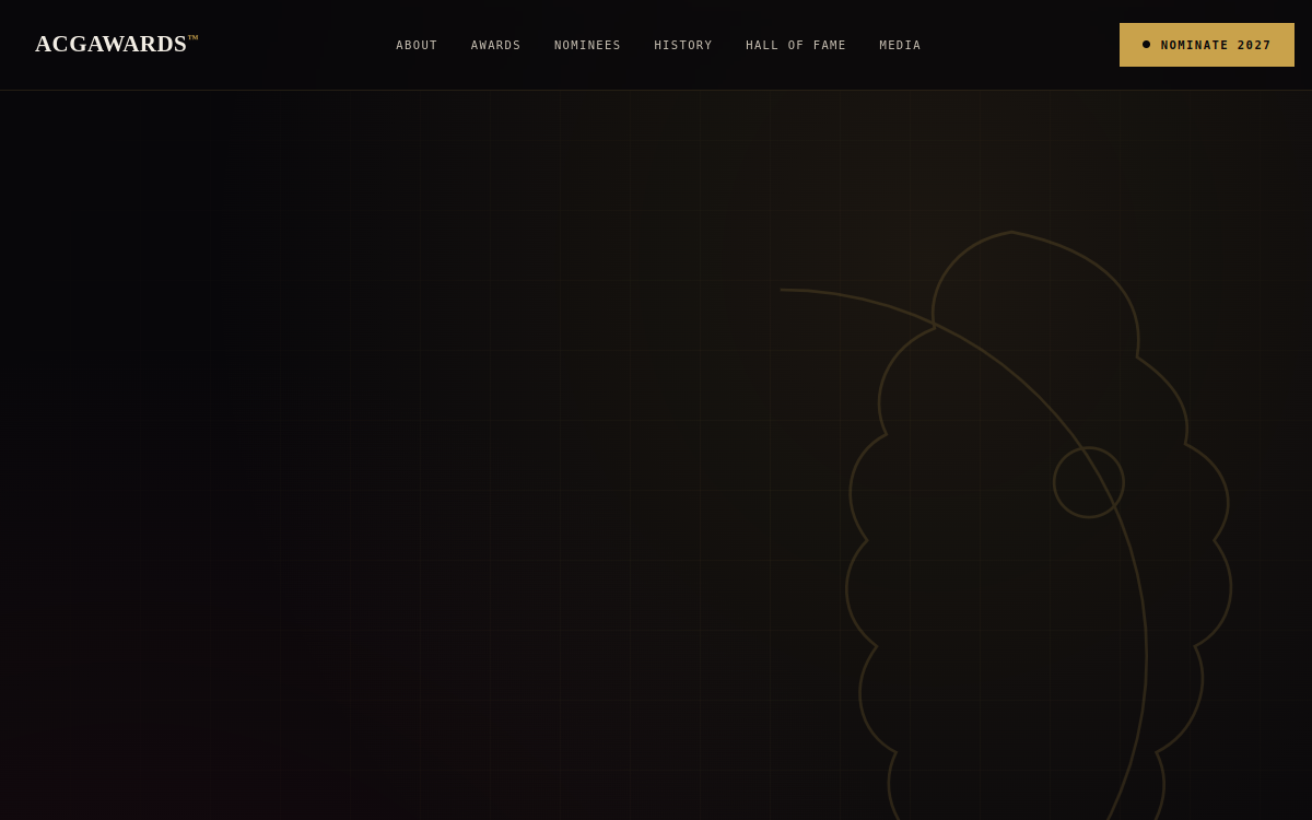 ACGAWARDS website interface